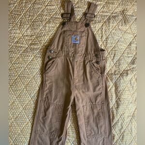 Boys 2T Carhartt brown overalls . Preowned